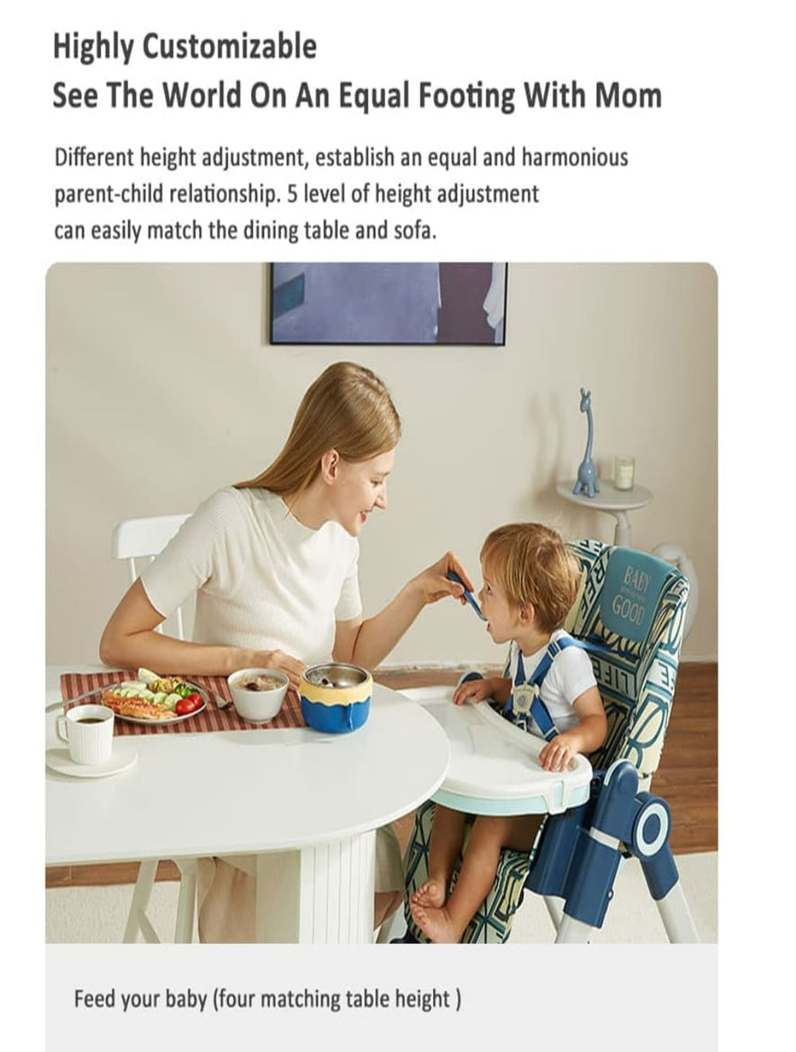 High Chair with heigh Adjustment and Wheels 04