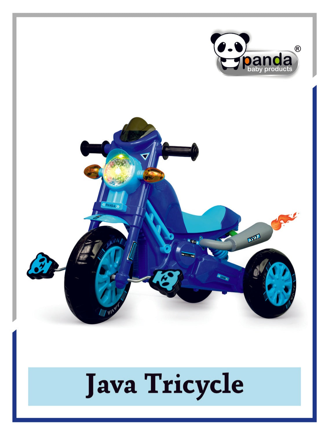 KIDS HARLEY TRICYCLE WITH LIGHT & MUSIC - BLUE