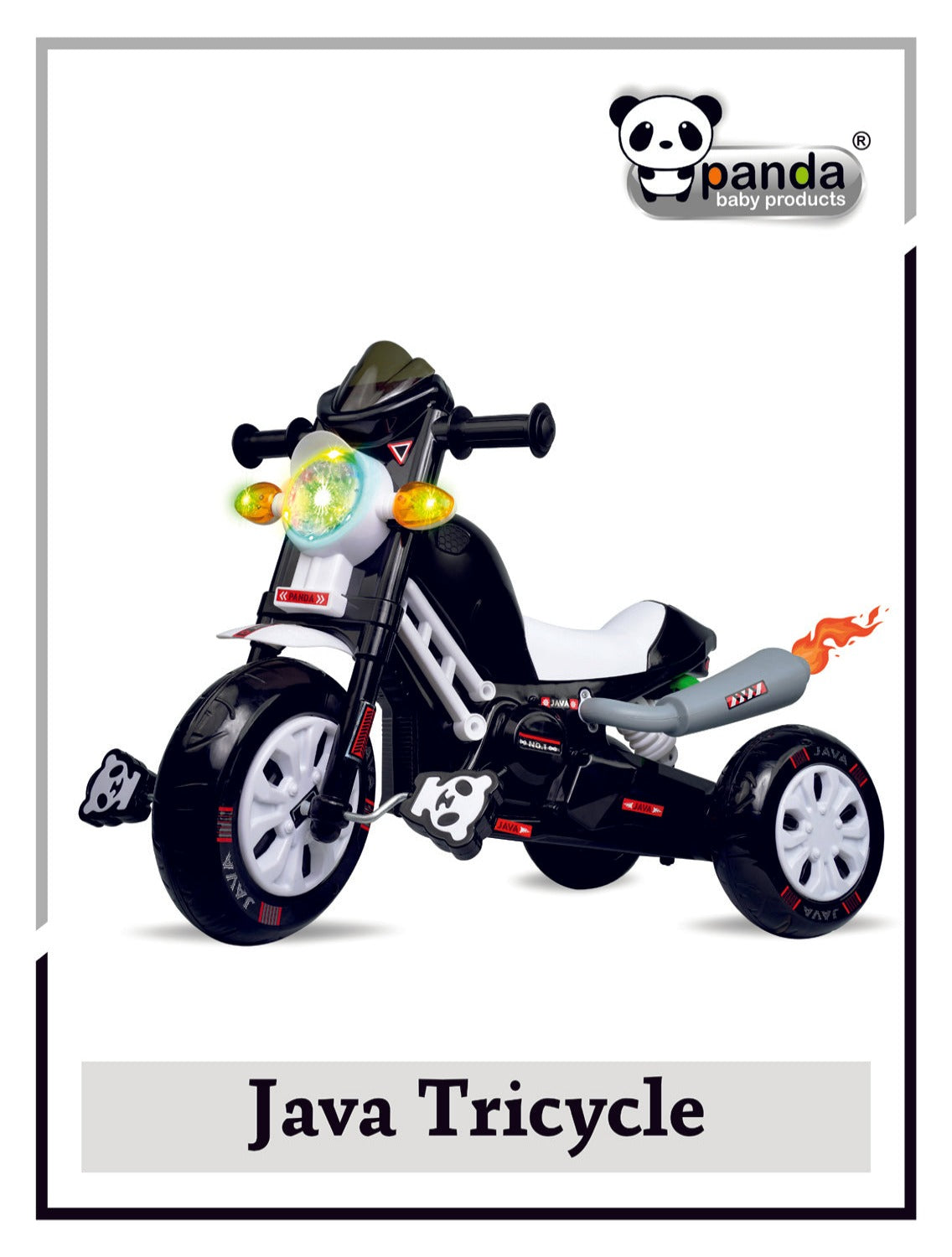 KIDS HARLEY TRICYCLE WITH LIGHT & MUSIC - BLACK