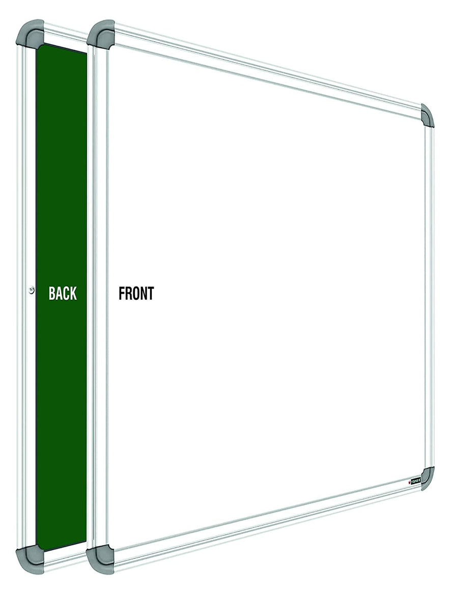 Double Sided White Board and Chalk Board, Non-Magnetic