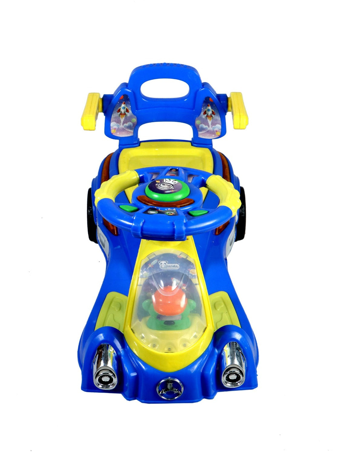 SPACE Ride on Magic Swing Cars with LED Light & Music - Blue