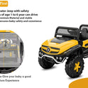 GettBoles 158 Battery Operated Ride on Jeep for Kids with Music, Lights and Swing- Electric Remote Control Ride on Jeep for Children to Drive of Age 1 to 6 Years (Yellow)