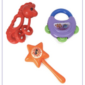 Baby Rattles Toy Multicolour - 3 Pieces PVC PACK