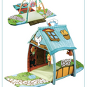 Baby Tunnel House Activity Gym Crawling Mat - MULTICOLOR