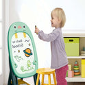 Toddler Easel - Double Sided Chalk Board & Painting Easel with Smooth Surface,Magnetic Portable Stable Toddler Art Easel, Painting Accessories Included Fivetoo