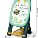 Toddler Easel - Double Sided Chalk Board & Painting Easel with Smooth Surface,Magnetic Portable Stable Toddler Art Easel, Painting Accessories Included Fivetoo