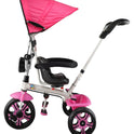 Tricycle with Light, Foldable Canopy and 360 Degree Seat Rotating