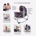 5 In 1 Rocker Bassinet With Adjustable Canopy
