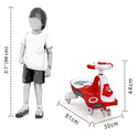Musical Baby Swing Car With Teddy Face (Red)