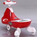 Musical Baby Swing Car With Teddy Face (Red)