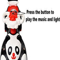 Musical Big Panda Swing Car With Storage Basket (Black & White)