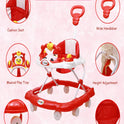 Height Adjustable Musical Walker With Parental Handle (BJ 301-H RED)