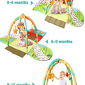 Baby Tunnel House Activity Gym Crawling Mat - MULTICOLOR