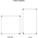 Double Sided White Board and Chalk Board, Non-Magnetic