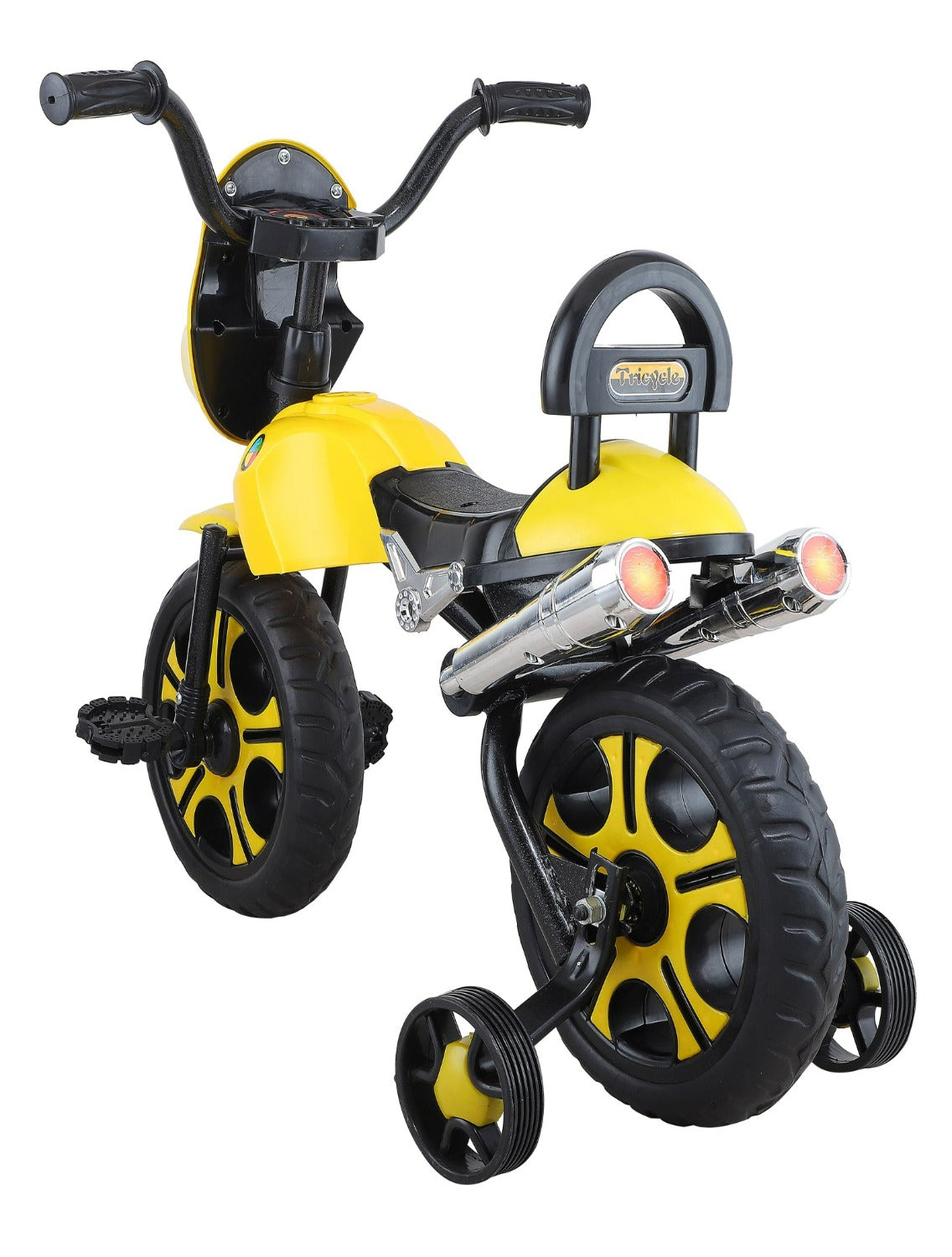 Tricycle Bullet 2 Wheels With Light And Music (BJ-5001 Yellow)