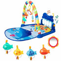 Baby Piano Fitness Rack With Playing Toys - Blue