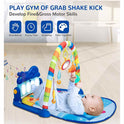 Baby Piano Fitness Rack With Playing Toys - Blue