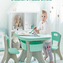 Table Chair Set With 2 Chairs (Green)