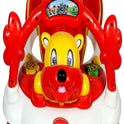 Musical Walker With Adjustable Height & Parental Handle - RED