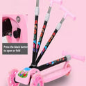Trendy Skate Scooter With Foldable Handle - Pink