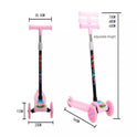 Trendy Skate Scooter With Foldable Handle - Pink