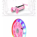 Trendy Skate Scooter With Foldable Handle - Pink