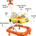Bmw Musical Walker With Adjustable Height  (Orange)