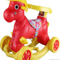 Rider cum Rocker Musical Derby Horse (Red)